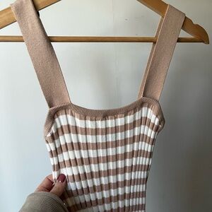 Striped Ribbed Knit Tank Top